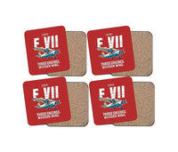 Thumbnail for Fokker F.VIIb-3m - Cartoon - Coaster Set - Red