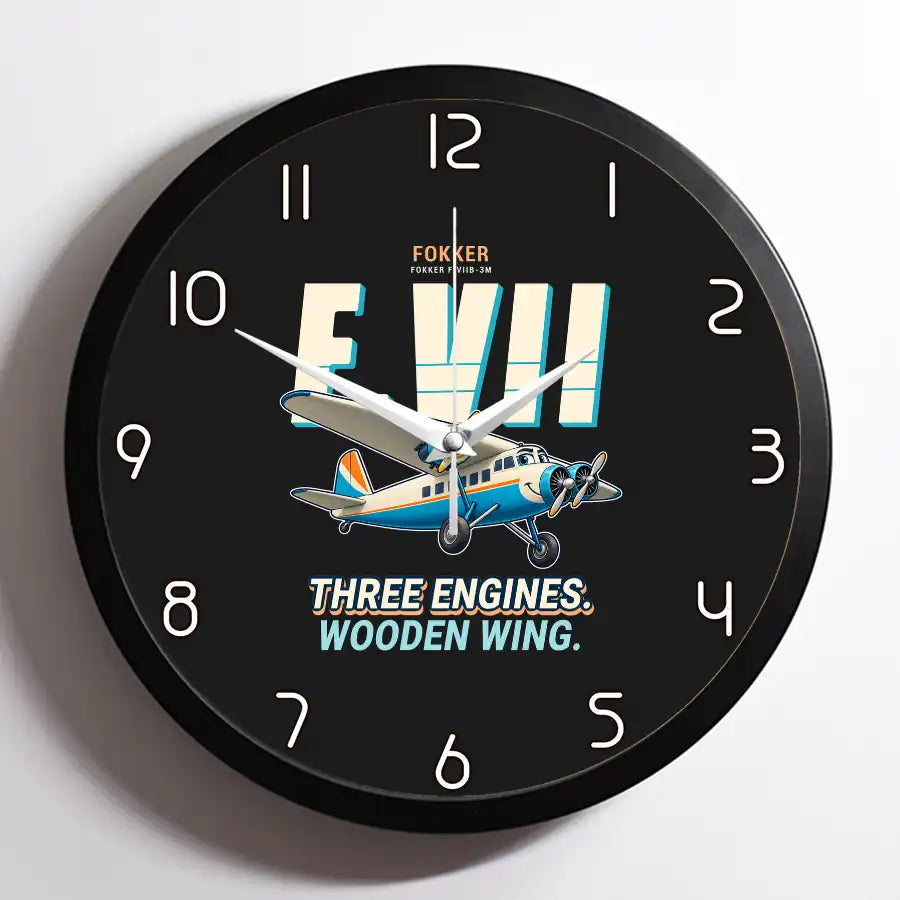 Fokker F.VIIb-3m - Cartoon - Framed - Black