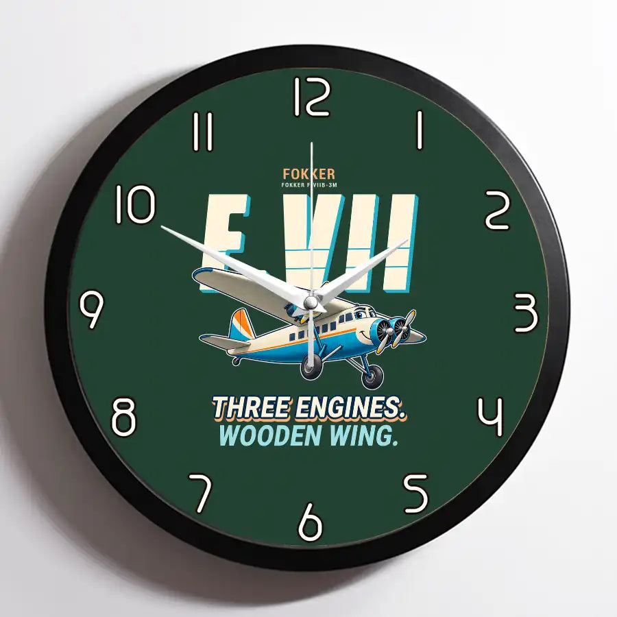 Fokker F.VIIb-3m - Cartoon - Framed - Dark Green