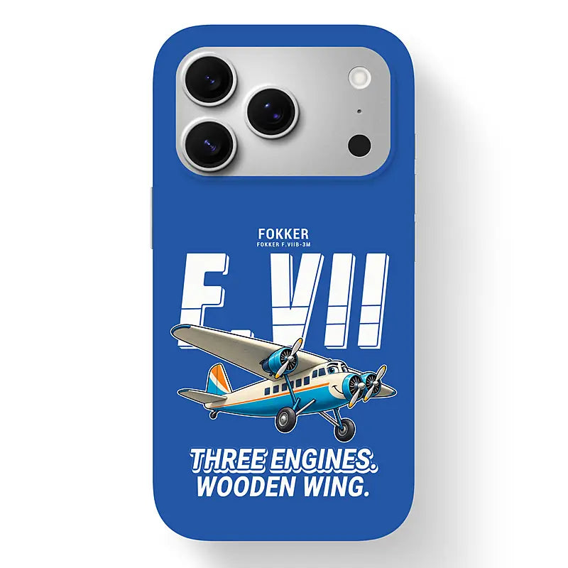 Fokker F.VIIb-3m - Cartoon - MagSafe iPhone 17 Pro - Blue