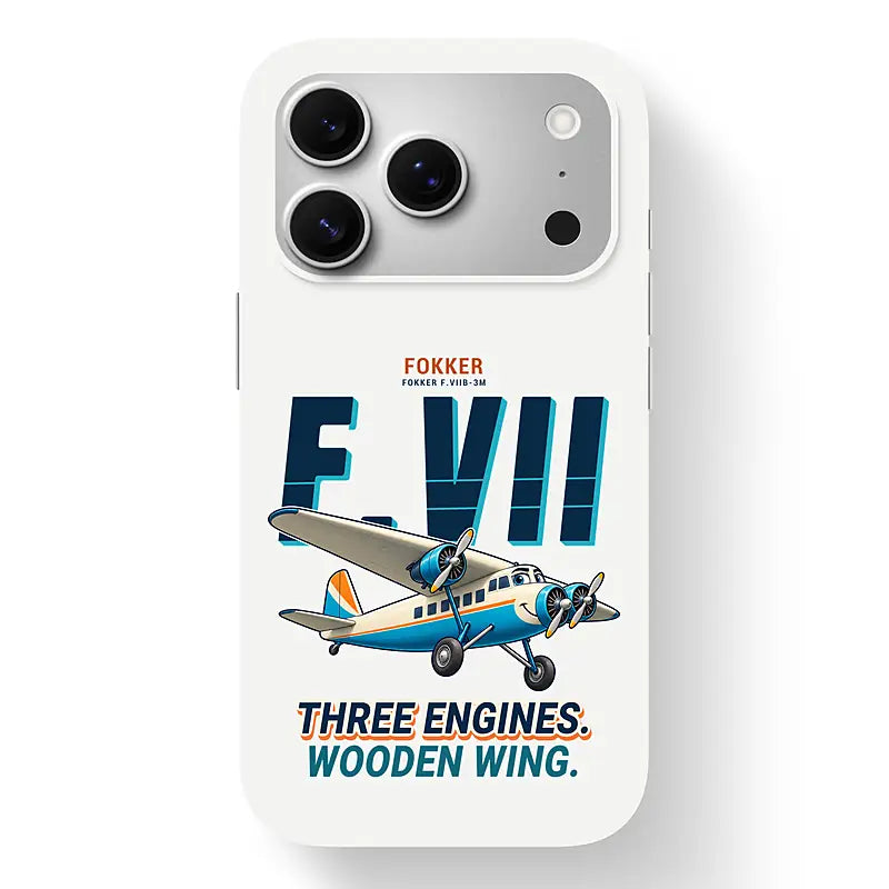 Fokker F.VIIb-3m - Cartoon - MagSafe iPhone 17 Pro - White