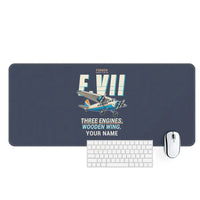 Thumbnail for Fokker F.VIIb-3m - Cartoon + Name - Desk Mat - Navy Blue