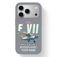 Thumbnail for Fokker F.VIIb-3m - Cartoon + Name - MagSafe iPhone 17 Pro - Gray