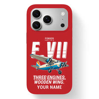 Thumbnail for Fokker F.VIIb-3m - Cartoon + Name - MagSafe iPhone 17 Pro - Red