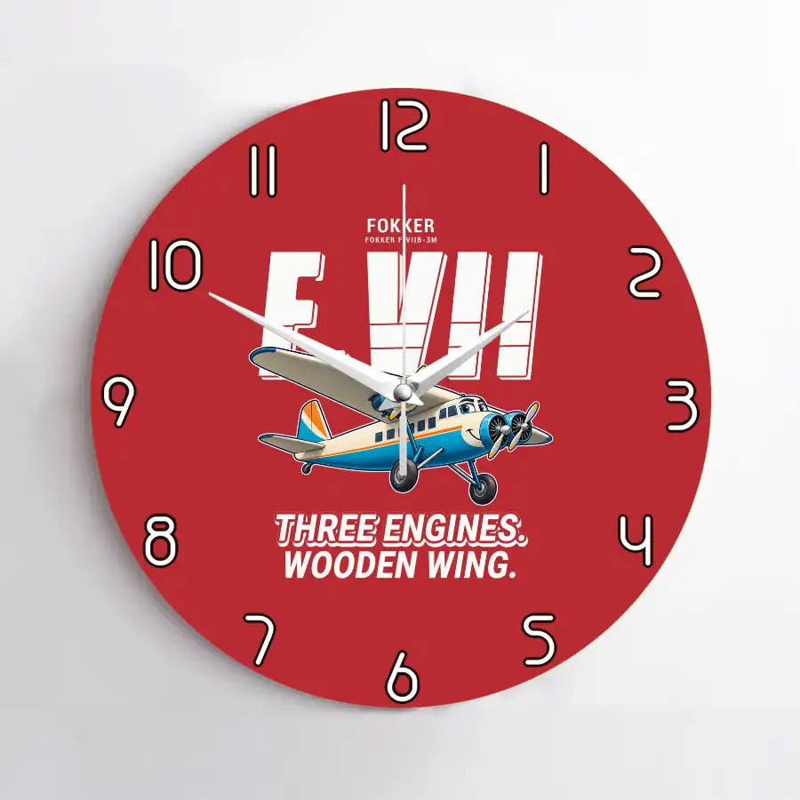 Fokker F.VIIb-3m - Cartoon - No Frame - Red
