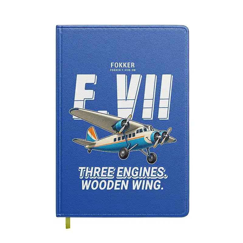 Fokker F.VIIb-3m - Cartoon - Notebook - Blue