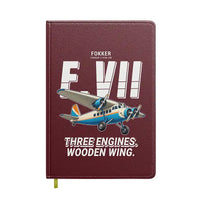 Thumbnail for Fokker F.VIIb-3m - Cartoon - Notebook - Dark Red