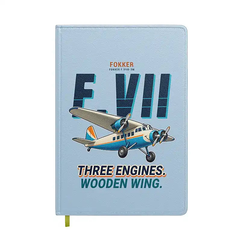 Fokker F.VIIb-3m - Cartoon - Notebook - Light Blue