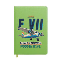 Thumbnail for Fokker F.VIIb-3m - Cartoon - Notebook - Light Green