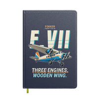 Thumbnail for Fokker F.VIIb-3m - Cartoon - Notebook - Navy Blue