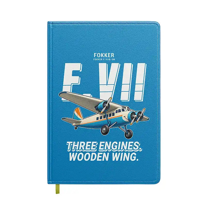 Fokker F.VIIb-3m - Cartoon - Notebook - Turquoise