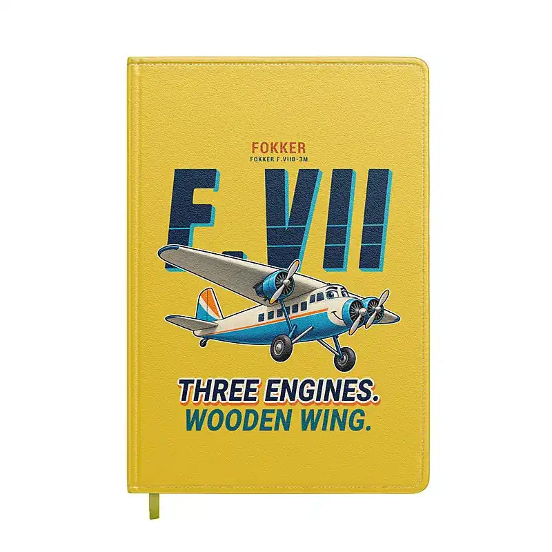 Fokker F.VIIb-3m - Cartoon - Notebook - Yellow