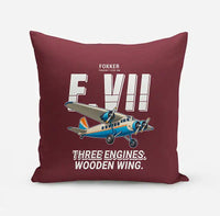Thumbnail for Fokker F.VIIb-3m - Cartoon - Pillow - Dark Red