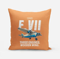 Thumbnail for Fokker F.VIIb-3m - Cartoon - Pillow - Orange