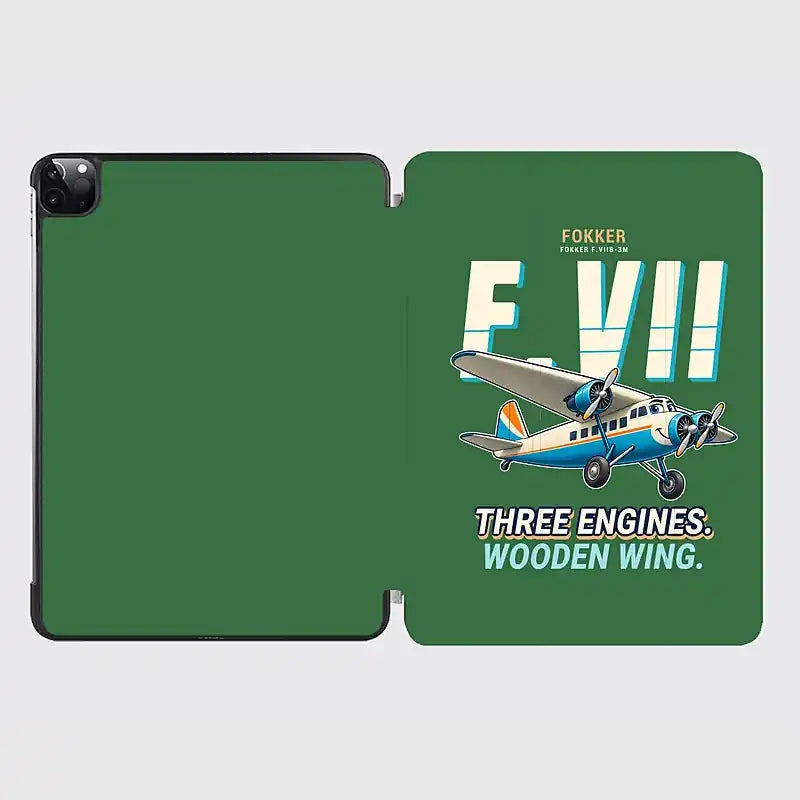 Fokker F.VIIb-3m - Cartoon - iPad Case - Green