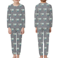 Thumbnail for Fokker F.VIIb-3m - Children Pajamas - Cartoon Pattern - Gray