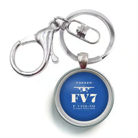 Thumbnail for Fokker F.VIIb-3m - Heritage - Circle Key Chain - Blue