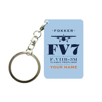 Thumbnail for Fokker F.VIIb-3m - Heritage + Name - Key Chain - Light Blue