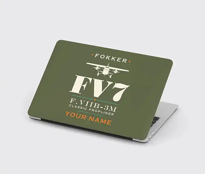 Fokker F.VIIb-3m - Heritage + Name - MacBook Case - Green Army