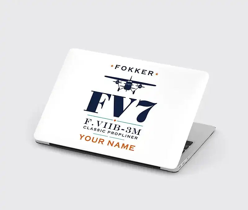 Fokker F.VIIb-3m - Heritage + Name - MacBook Case - White