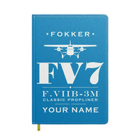 Thumbnail for Fokker F.VIIb-3m - Heritage + Name - Notebook - Turquoise