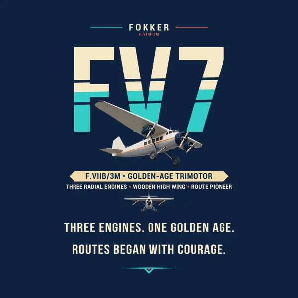 Fokker F.VIIb-3m - Original - Card
