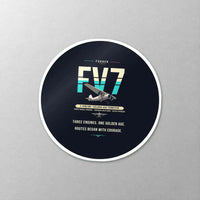 Thumbnail for Fokker F.VIIb-3m - Original - Circle Sticker - Close-up