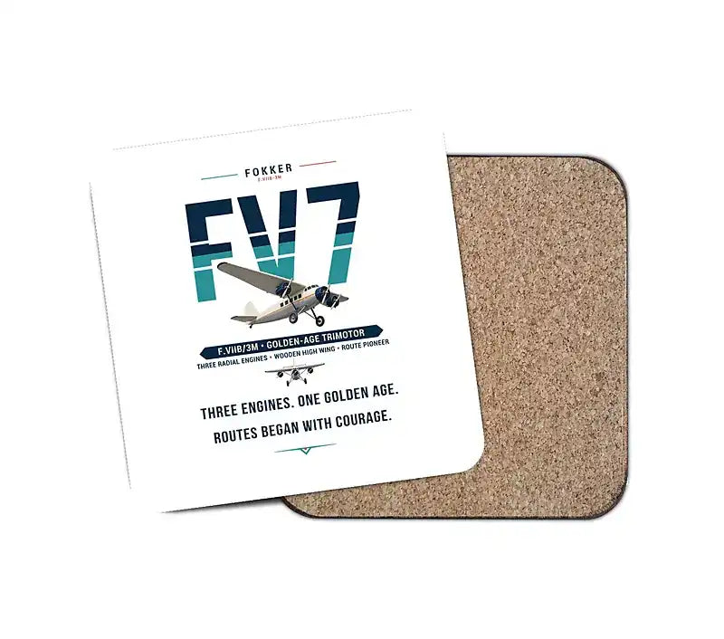 Fokker F.VIIb-3m - Original - Coaster - White
