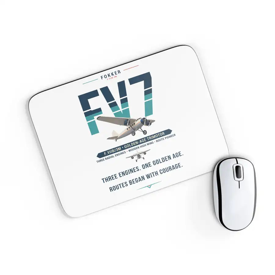 Fokker F.VIIb-3m - Original - Mouse Pad - White
