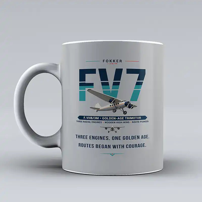 Fokker F.VIIb-3m - Original - Mug - Light Gray