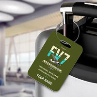 Thumbnail for Fokker F.VIIb-3m - Original + Name - Luggage Tag - Green Army