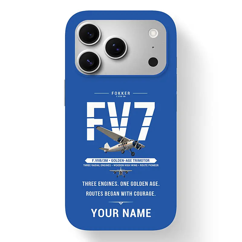Fokker F.VIIb-3m - Original + Name - MagSafe iPhone 17 Pro - Blue