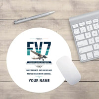 Thumbnail for Fokker F.VIIb-3m - Original + Name - Round Mouse Pad - White