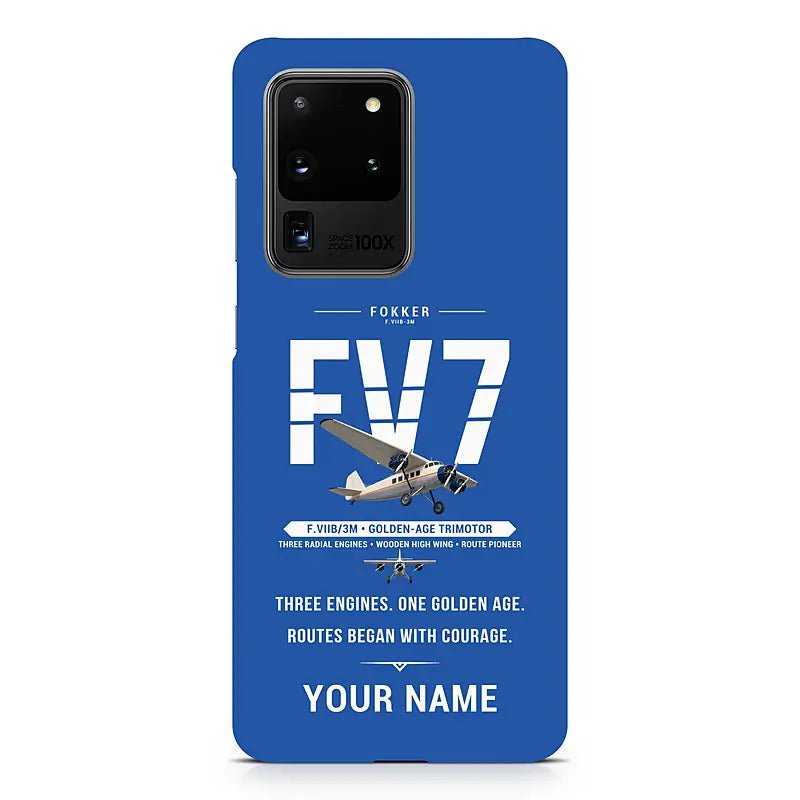Fokker F.VIIb-3m - Original + Name - Samsung Case - Blue