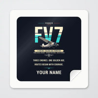 Thumbnail for Fokker F.VIIb-3m - Original + Name - Square Sticker - Peel