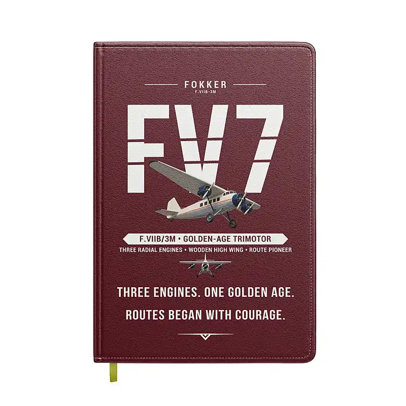 Fokker F.VIIb-3m - Original - Notebook - Dark Red