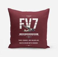 Thumbnail for Fokker F.VIIb-3m - Original - Pillow - Dark Red