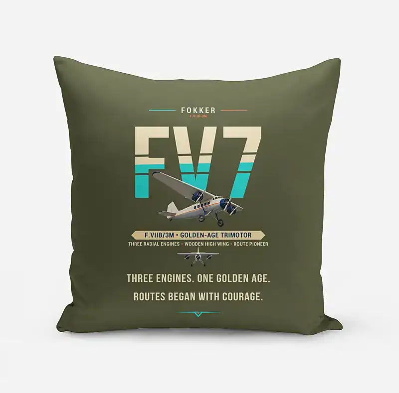 Fokker F.VIIb-3m - Original - Pillow - Green Army