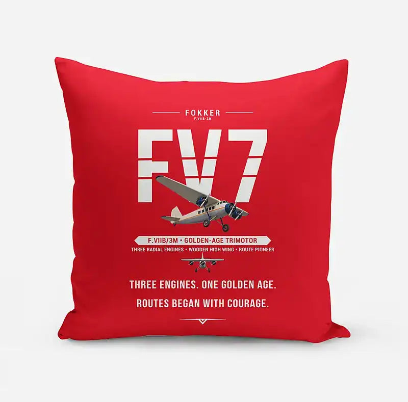 Fokker F.VIIb-3m - Original - Pillow - Red
