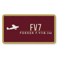 Thumbnail for Fokker F.VIIb-3m Patches - Rectangle - Burgundy Cream