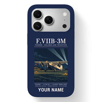 Thumbnail for Fokker F.VIIb-3m - Poster + Name - MagSafe iPhone 17 Pro - Navy Blue