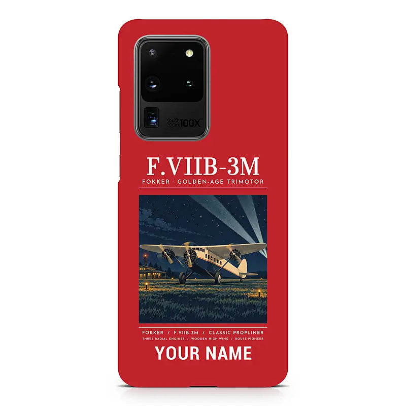 Fokker F.VIIb-3m - Poster + Name - Samsung Case - Red