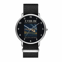 Thumbnail for Fokker F.VIIb-3m - Poster - Slim Leather - Silver and Black Nylon Strap
