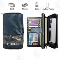 Thumbnail for Fokker F.VIIb-3m Leather Wallets - Zip Long Wallet - 3D + Name