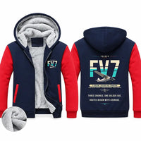 Thumbnail for Fokker F.VIIb-3m Zipped Sweatshirts - Original - Navy & Red