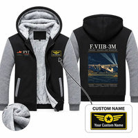Thumbnail for Fokker F.VIIb-3m Zipped Sweatshirts - Poster + Name - Black & Gray