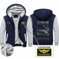 Thumbnail for Fokker F.VIIb-3m Zipped Sweatshirts - Poster + Name - Navy & Gray