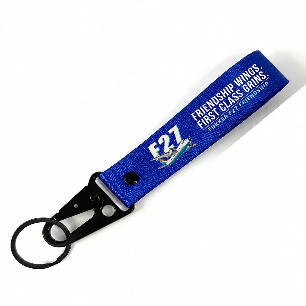 Fokker F27 Mark 500 Friendship Hawk-Shaped Key Chains - Blue - Cartoon