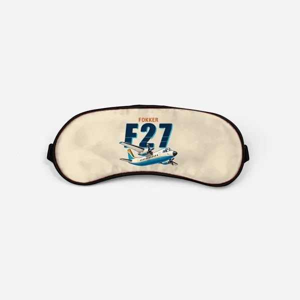 Fokker F27 Mark 500 Friendship - Cartoon - Sleep Mask - Beige