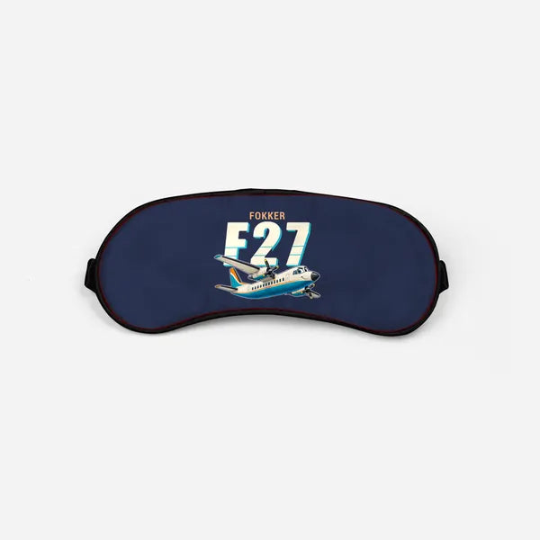 Fokker F27 Mark 500 Friendship - Cartoon - Sleep Mask - Navy Blue
